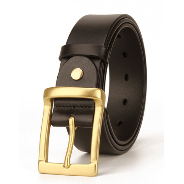 Matt Black Dressy Casual Leather Belt