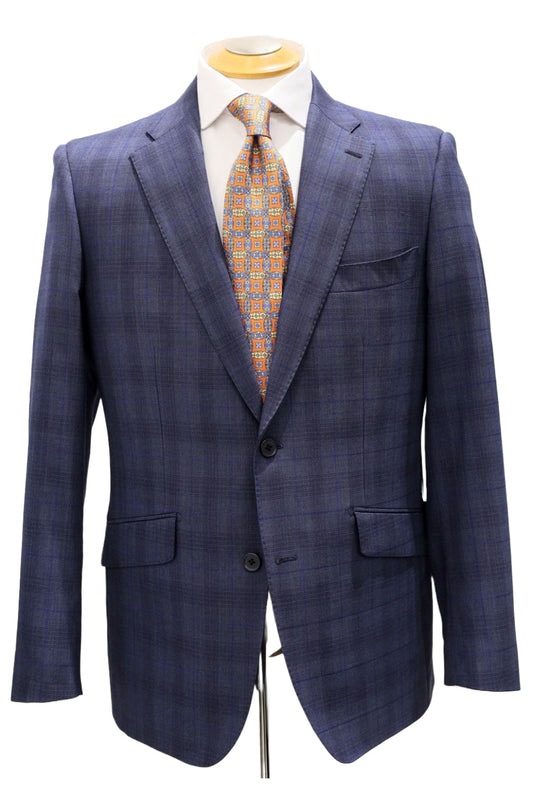 Black Gingham on Navy Super 130s Wool Suit