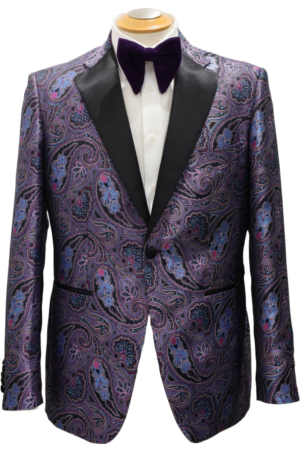 Purple Paisley Tuxedo Jacket