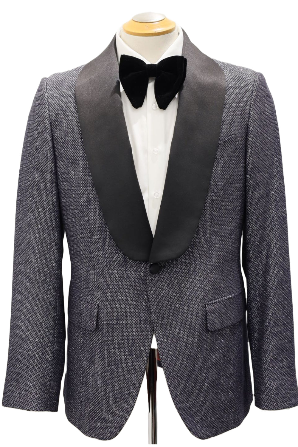 Silver on Black Tuxedo Jacket