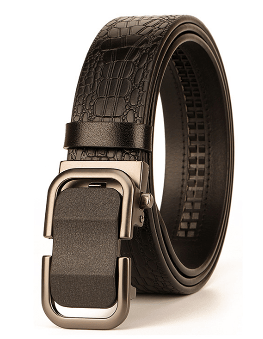 Black Leather Dress Belts (Three Variations) - Just White Shirts