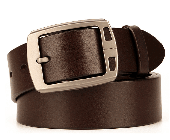 Casual Matt Finish Leather Belt - Just White Shirts