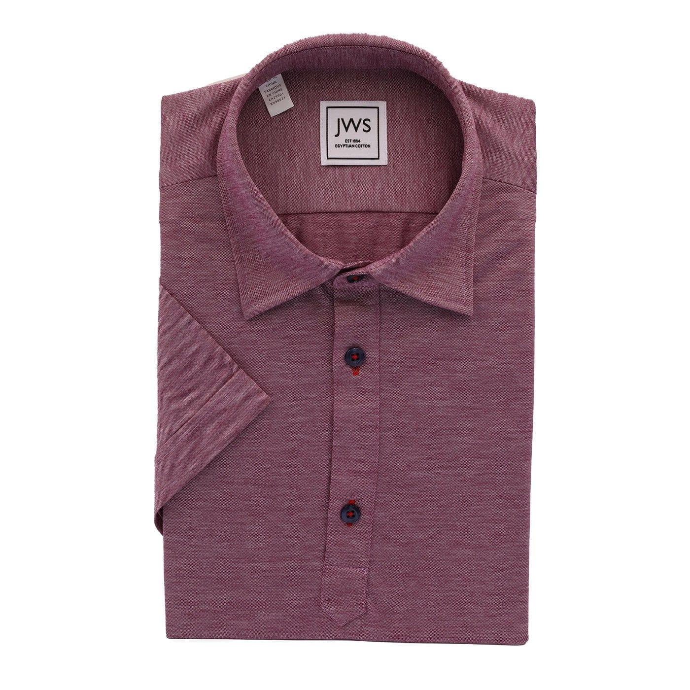Dark Red Fine Pique Polo Shirt - Just White Shirts