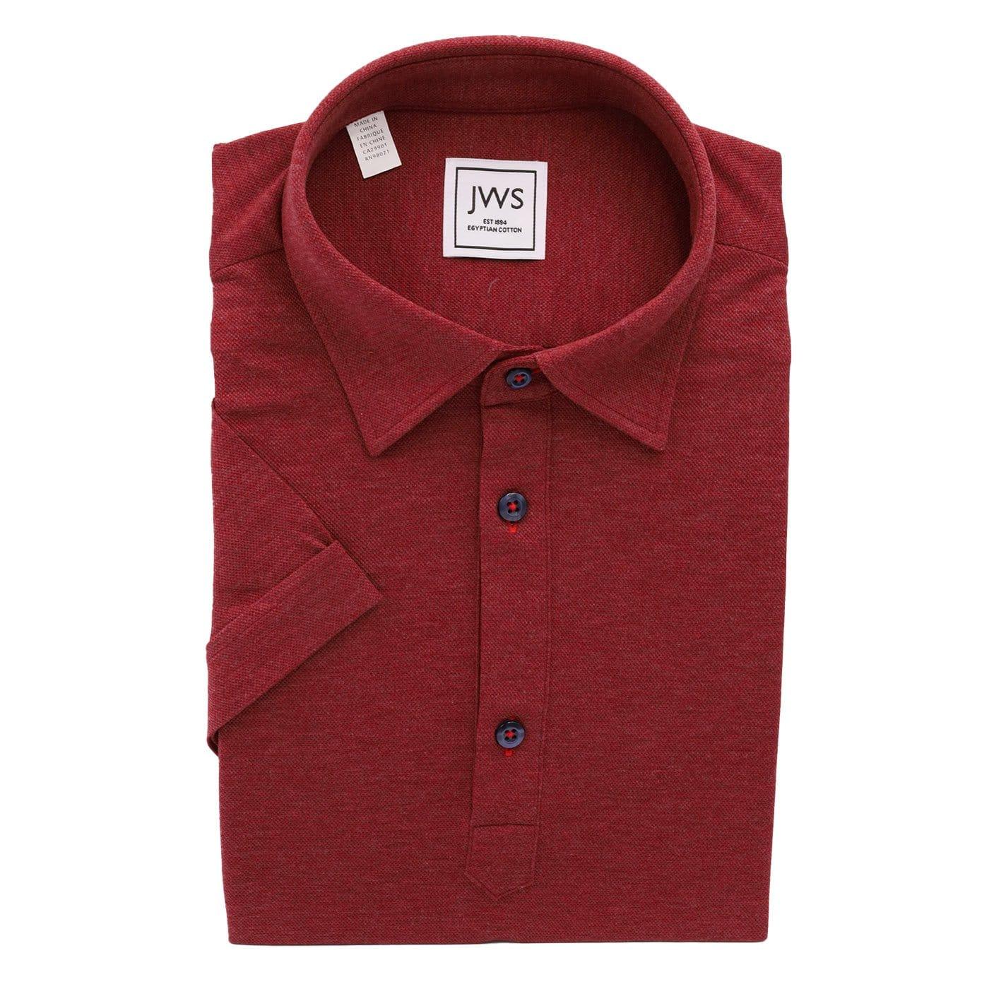 Maroon Fine Pique Polo Shirt - Just White Shirts