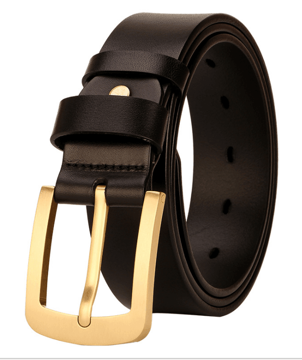 Matt Finish Dressy Casual Leather Belt - Just White Shirts
