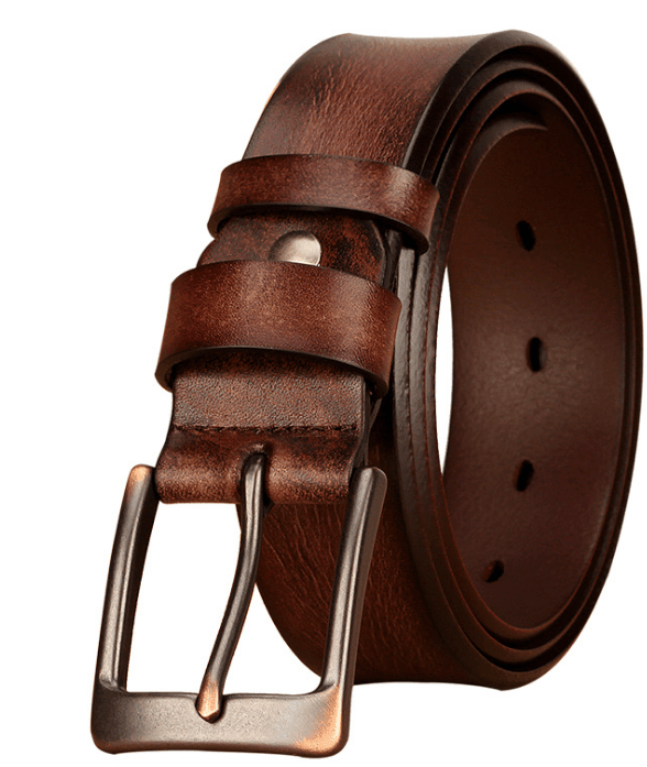 Semi Gloss Dress Leather Belt - Just White Shirts