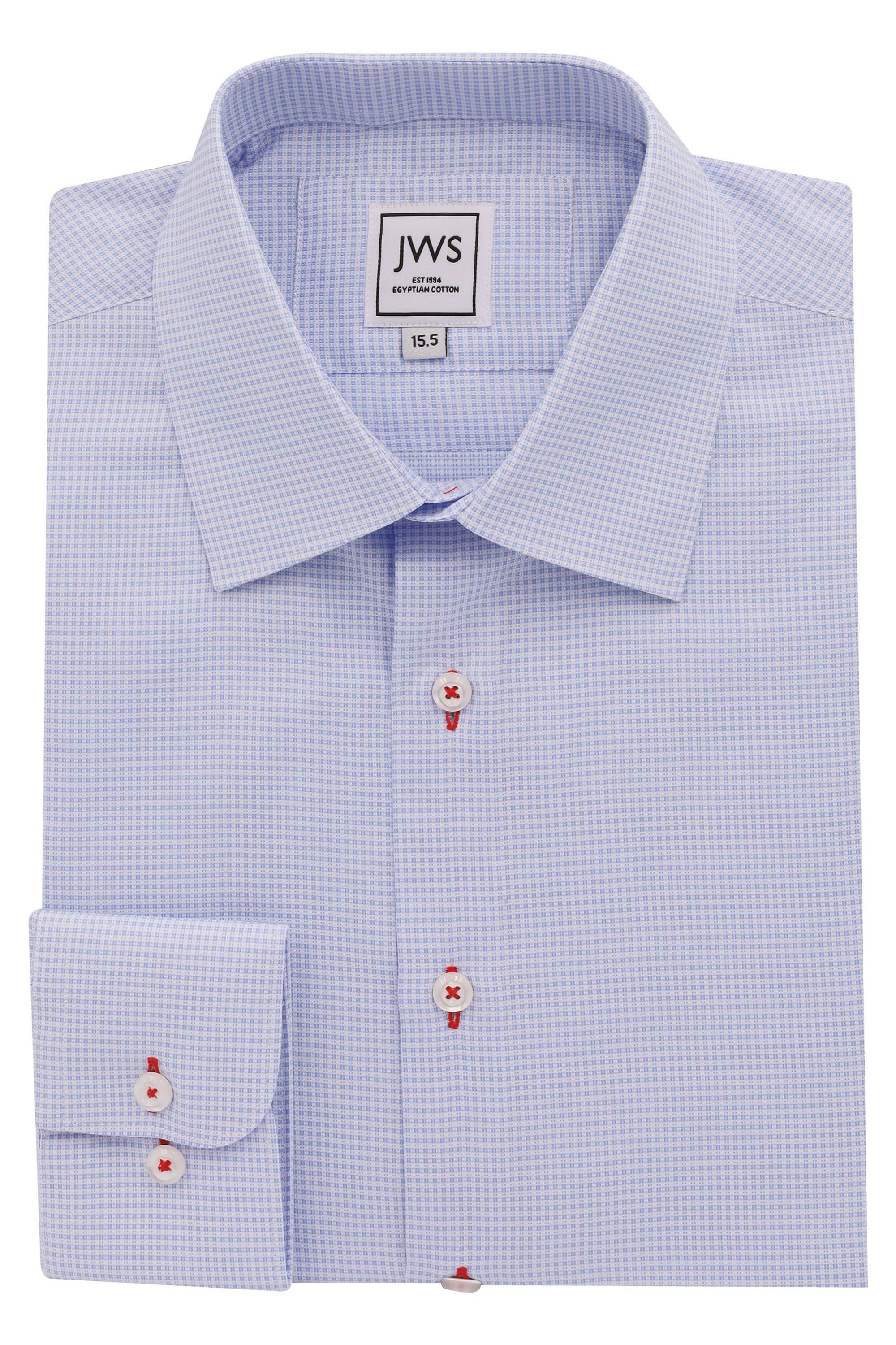 Sky Blue Men's Non-Iron Shirts | Egyptian Cotton Dress Shirts JWS BESPOKE Sky Blue Men's Non-Iron Shirts | Egyptian Cotton Dress Shirts JWS BESPOKE