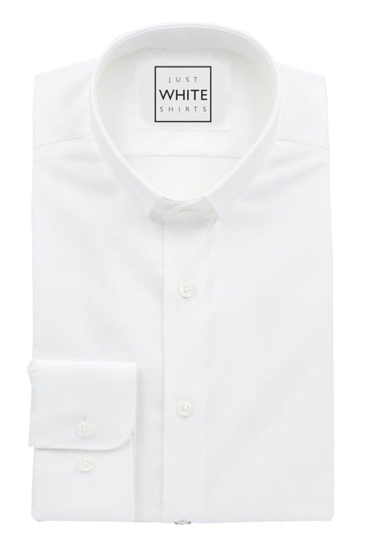 White Egyptian Cotton Non Iron Priest Collar Shirt and Adjustable Button Cuffs