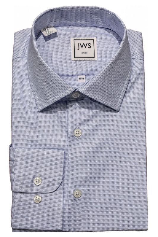 Blue Micro design Egyptian Cotton Non Iron Dress Shirt