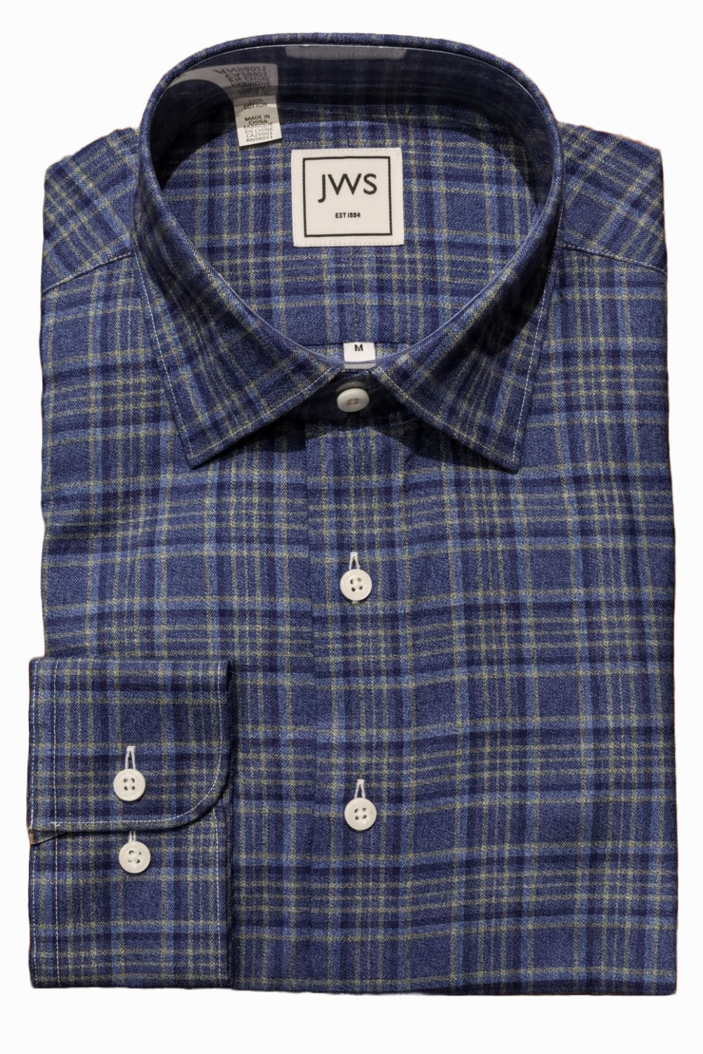 Blue Yellow Check Flannel Shirt