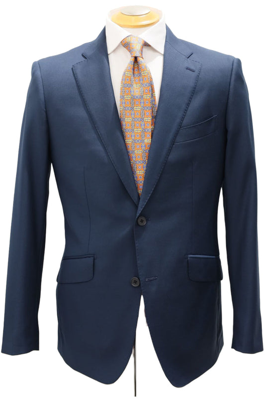 Solid Teal Blended Wool Suit