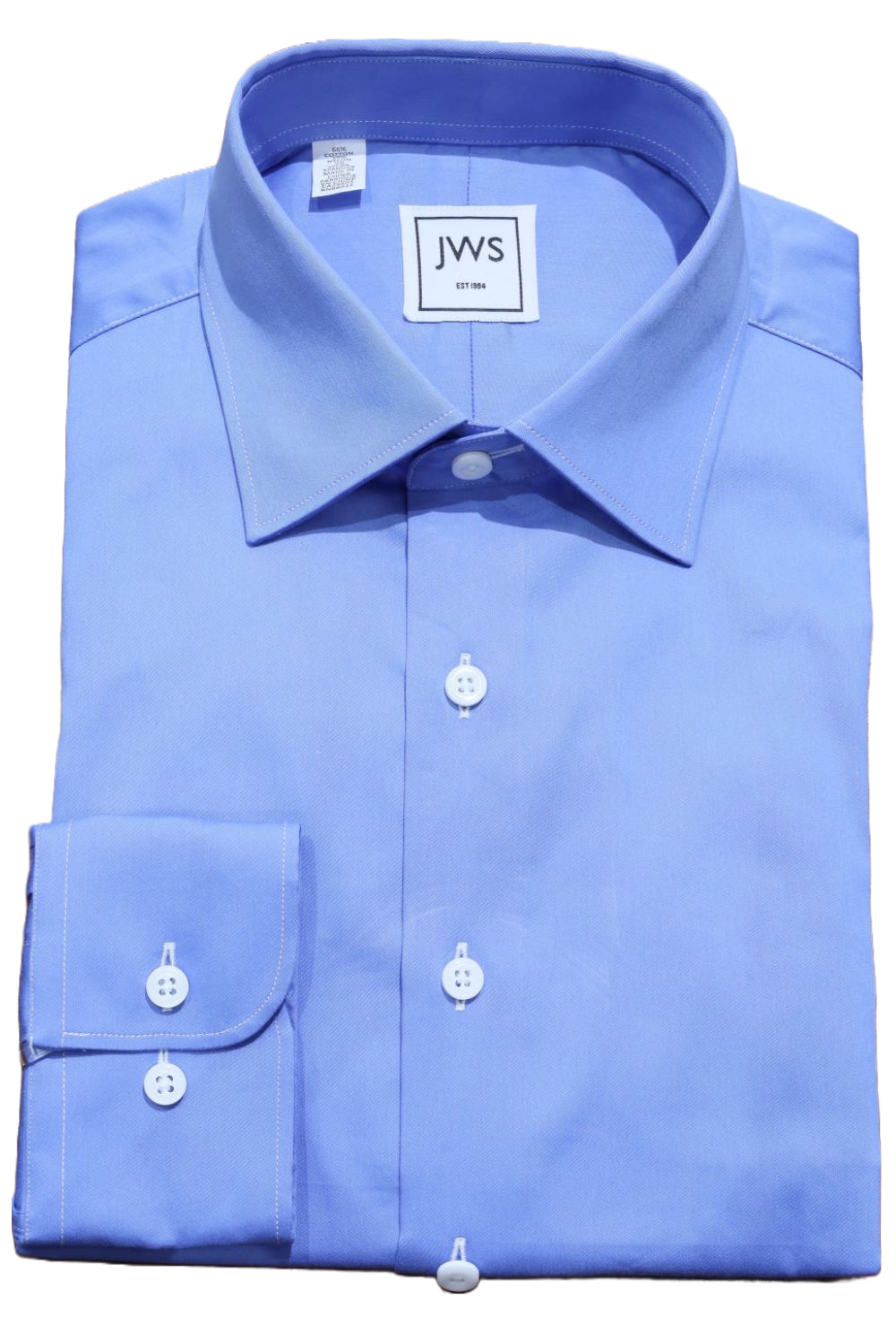 Solid French Blue color Cotton Lycra stretch shirt