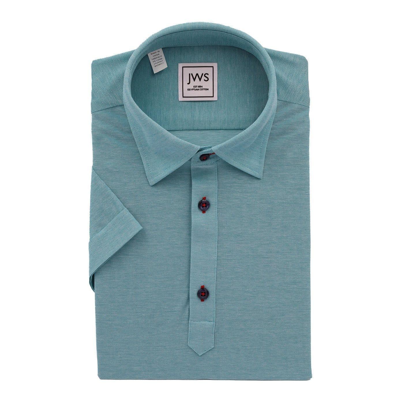 Aqua Fine Pique Polo Shirt - Just White Shirts