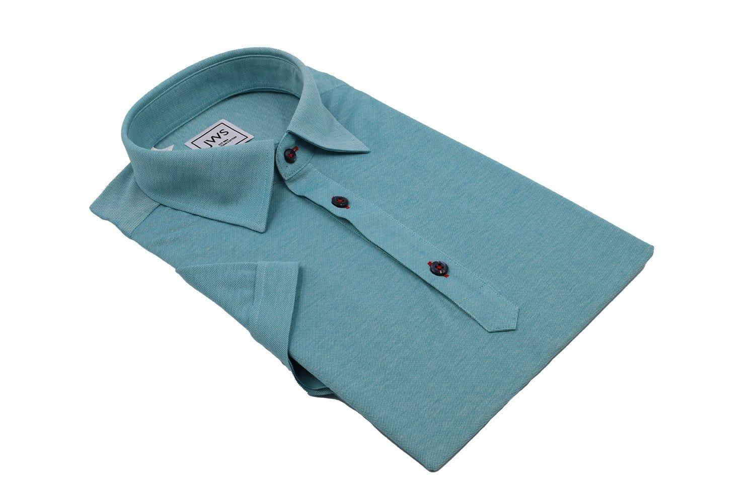 Aqua Fine Pique Polo Shirt - Just White Shirts