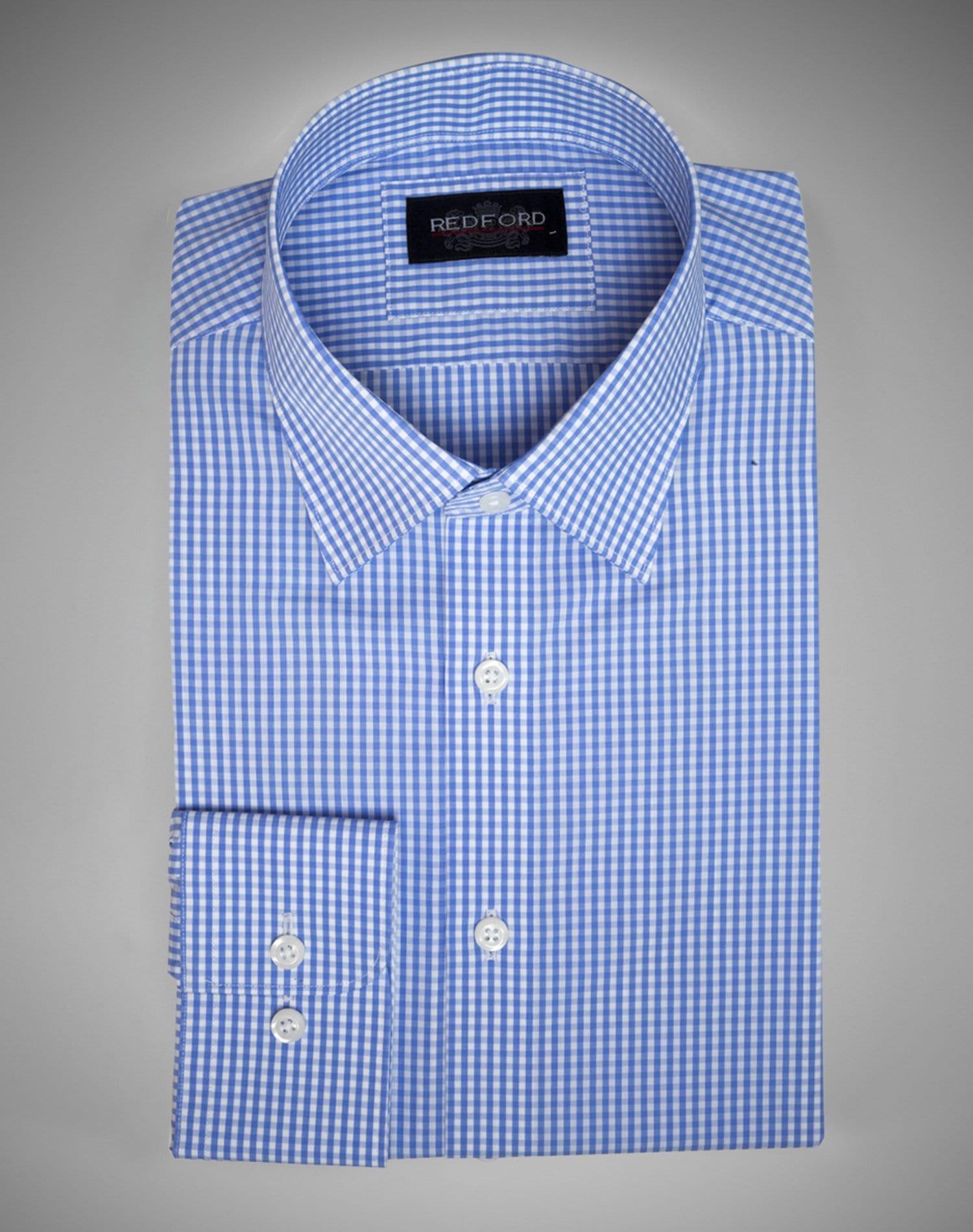 Pre Order Men's Check Shirt | Blue Gingham Check Shirt – JWS
