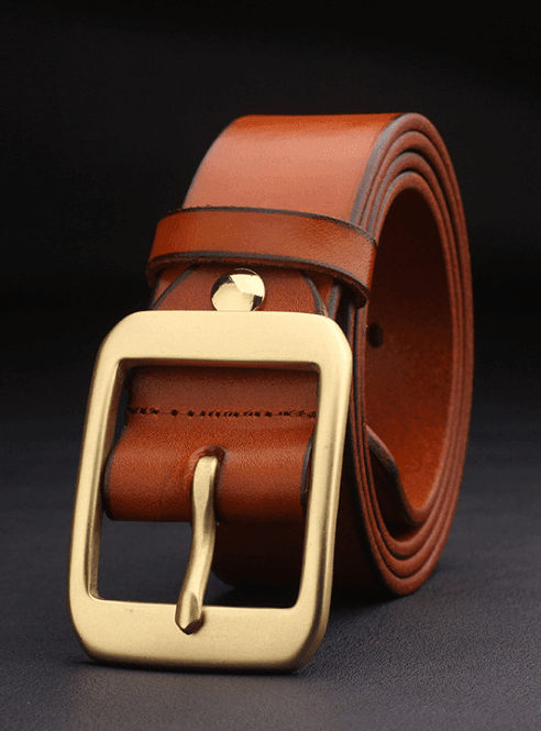 Classy Matt Finish Casual Leather Belts - Just White Shirts