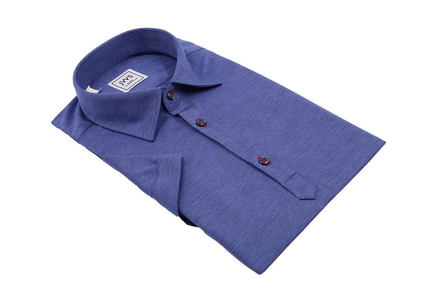 Dark Blue Fine Pique Polo Shirt - Just White Shirts