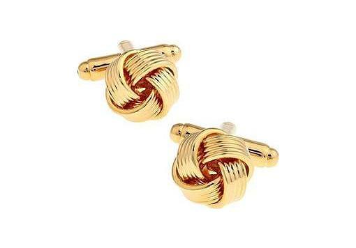 Golden Wire Knot Cufflinks - Just White Shirts