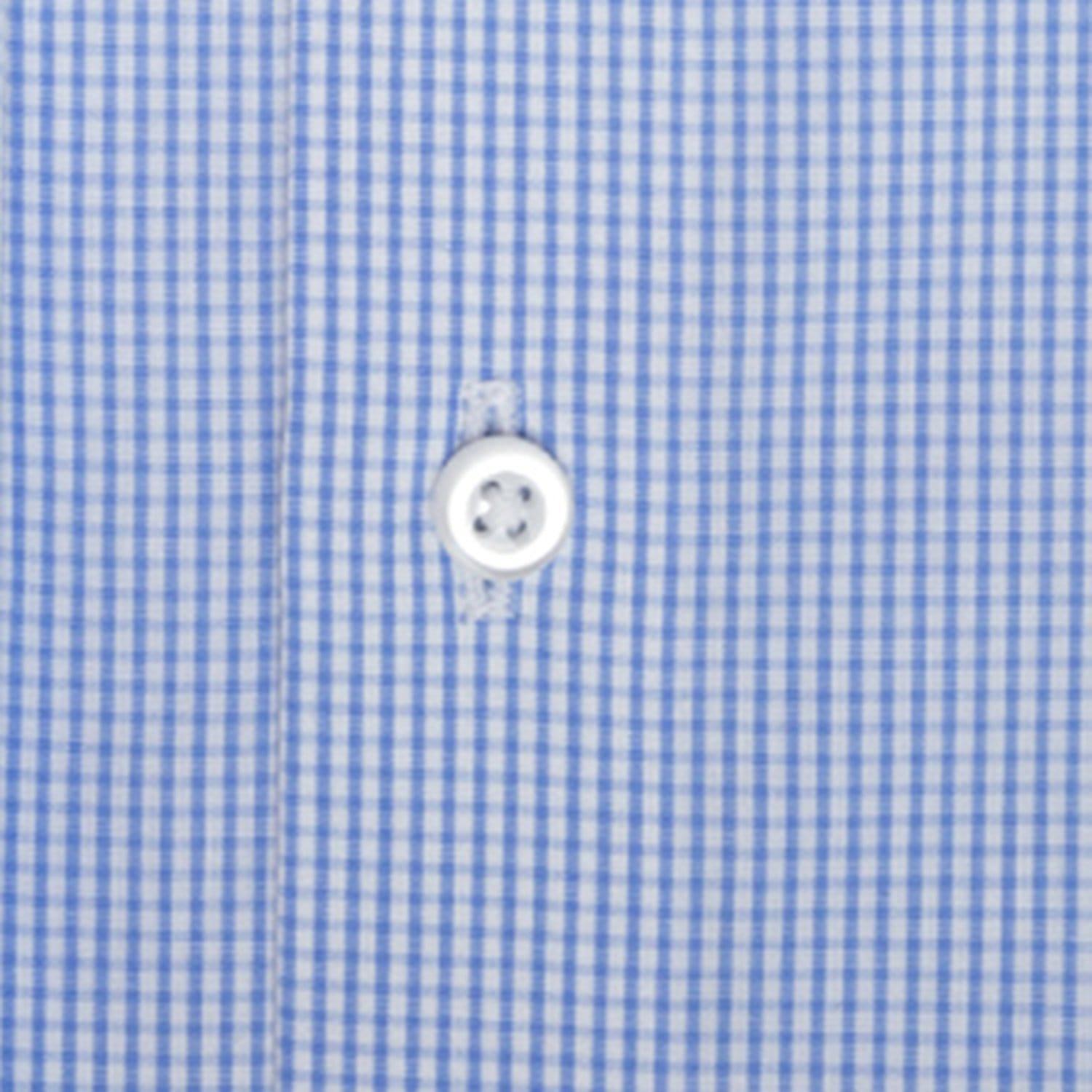 Light Blue Micro-Check - Just White Shirts